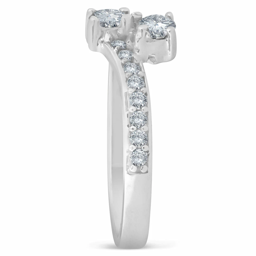 Best deal ๐ Pompeii3 1 1/2 Ct Diamond Engagement Two Stone Forever Us Ring Set White Gold for ๐ฉ women โ - Image 2