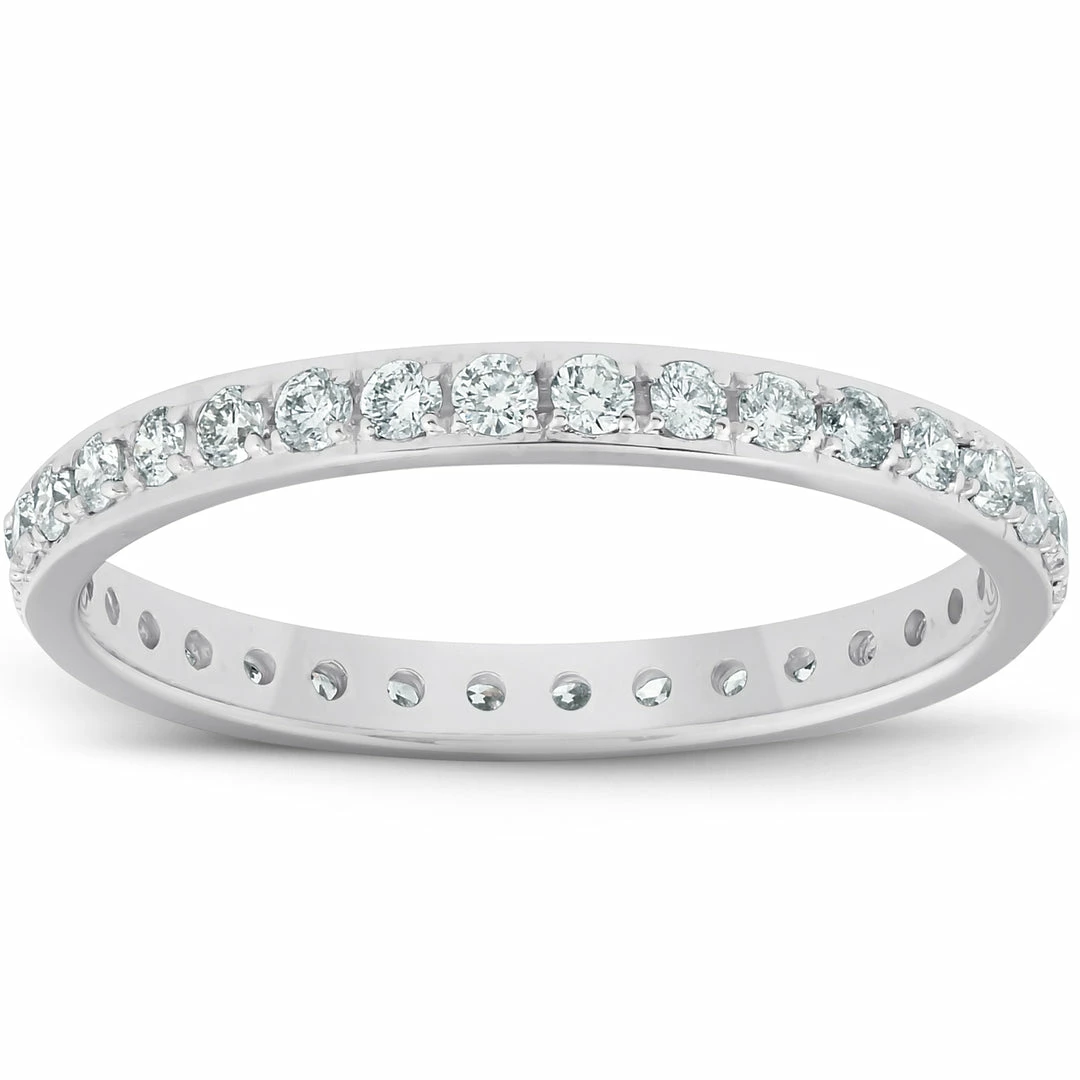 Best deal 😍 Pompeii3 1/2ct Diamond Wedding Ring 👩 Womens Eternity Band 10k White Gold 😍
