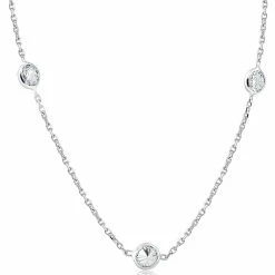 Discount ✨ Pompeii3 Certified 1.55 Ct Diamonds By The Yard Necklace 14K White Gold Lab Grown Diamond for 👩 women 👏