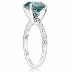 Cheapest ✨ Pompeii3 3 1/5ct Blue Diamond Engagement Ring 14k White Gold for 👩 women 💯