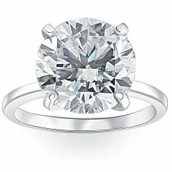 Hot Sale ๐ Pompeii3 8.02 Ct Round Diamond Solitaire Engagement Ring 14k White Gold Enhanced for ๐ฉ women ๐