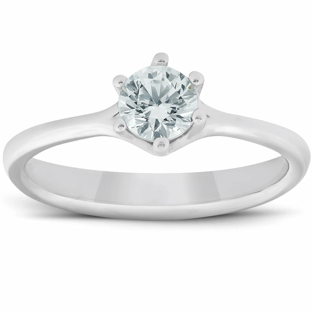 Best deal โญ Pompeii3 1/2 Ct Diamond Solitaire Engagement Ring 6-Prong 14k White Gold for ๐ฉ women ๐ฏ