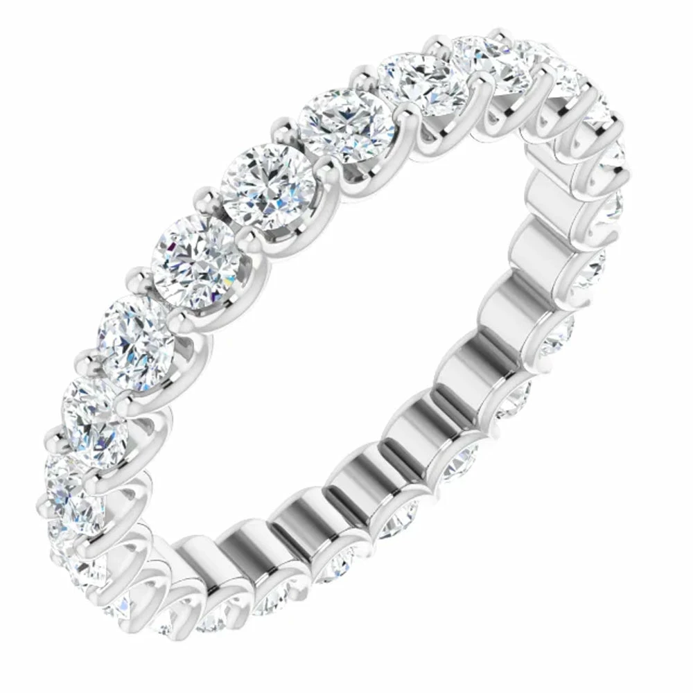 New ❤️ Pompeii3 1 1/2Ct T.W. Natural Diamond Certified Eternity Ring Wedding Band 14k White Gold for 👩 women ✔️ - Image 4