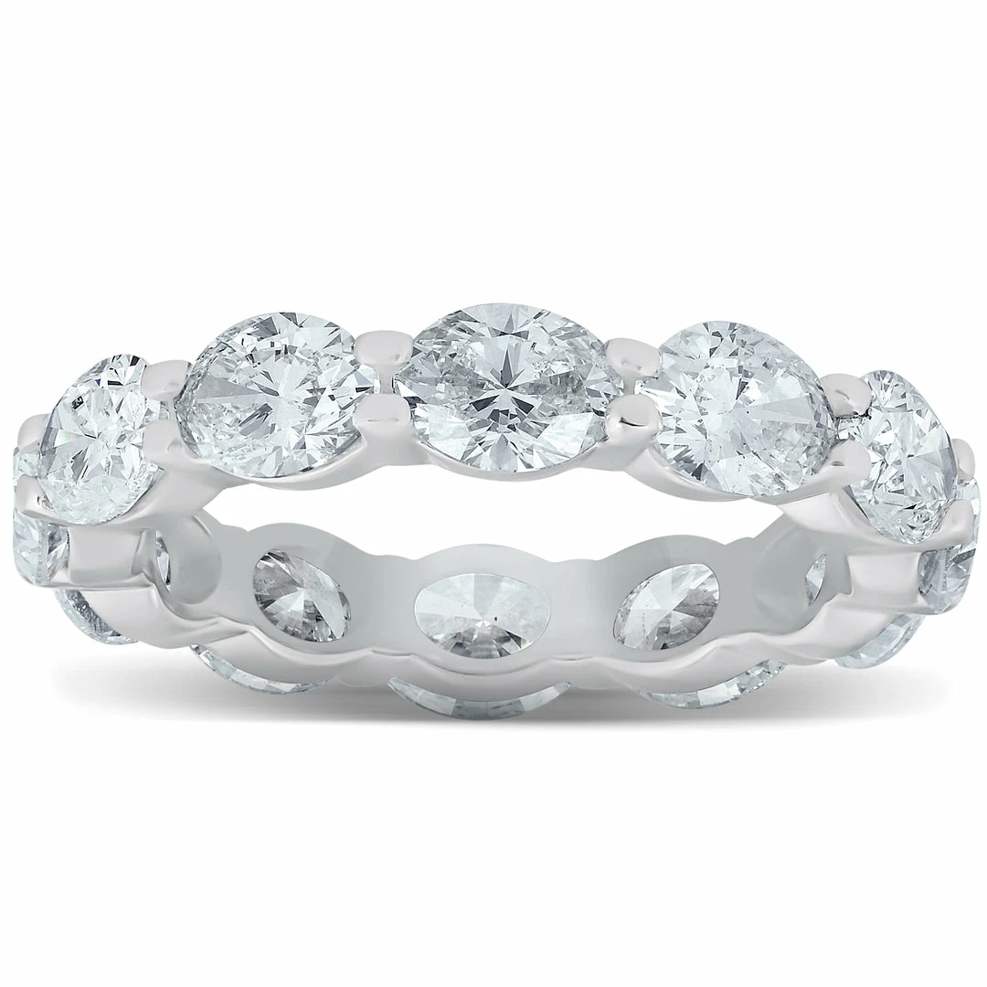 Best Pirce 🥰 Pompeii3 4 3/4 Ct Oval Diamond Eternity Ring 14k White Gold for 👩 women ✔️