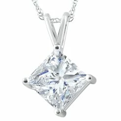 Top 10 ๐ Pompeii3 2.38Ct GIA Certified Princess Cut Diamond Solitaire Pendant Lab Grown Necklace for ๐ฉ women ๐