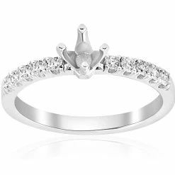 Promo ✔️ Pompeii3 1/4ct Diamond Engagement Ring Setting 14k White Gold Mount for 👩 women 🎉