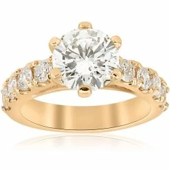 Top 10 🔔 Pompeii3 4 1/2ct Diamond Engagement Ring 14k Yellow Gold for 👩 women 🛒