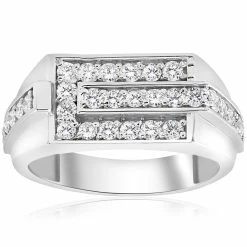 Coupon ✨ Pompeii3 3/4ct Diamond Mens Wedding Ring 10k White Gold 😍