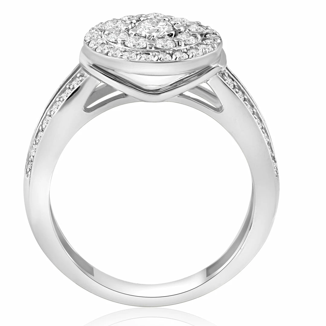 Best deal ๐ Pompeii3 1 cttw Diamond Double Halo Engagement Ring 10K White Gold for ๐ฉ women โญ - Image 2