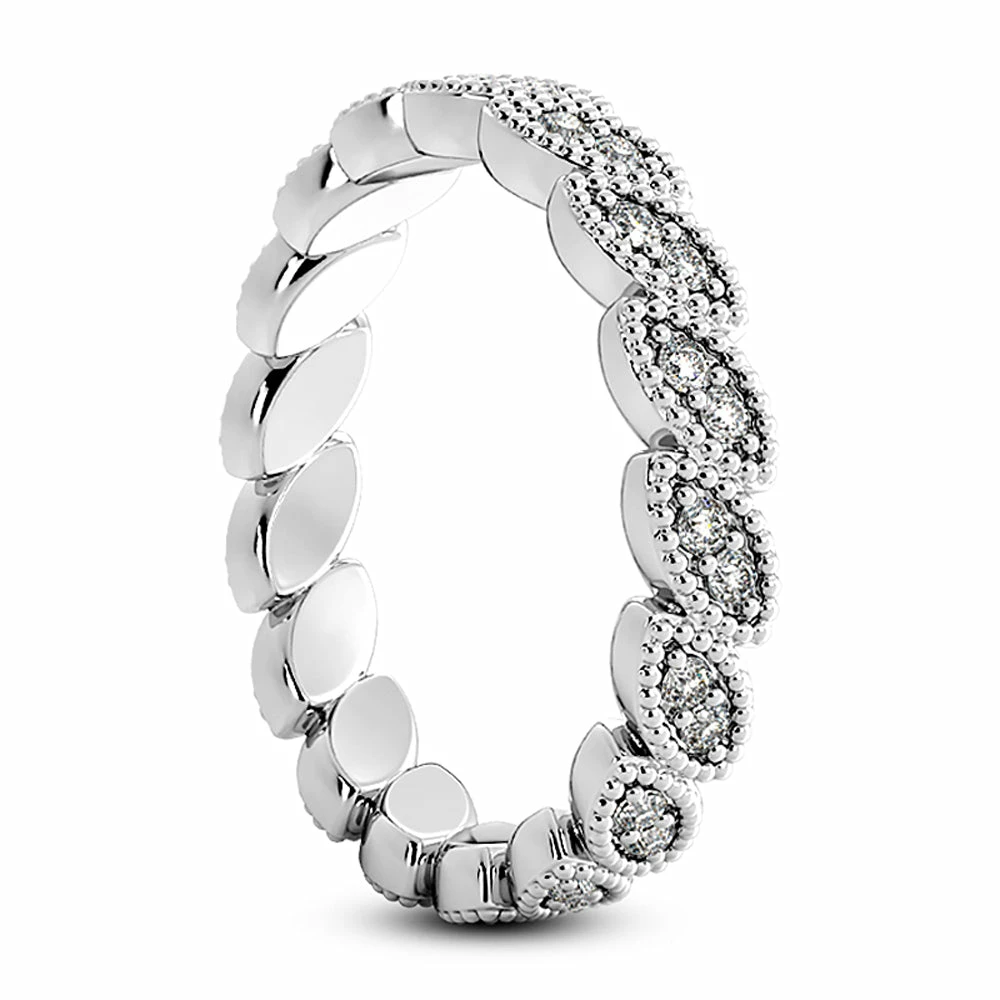 Best reviews of โ Pompeii3 Platinum 1/3 Ct Diamond Stackable Eternity Ring ๐ฉ Womens Wedding Band Vintage ๐ - Image 2