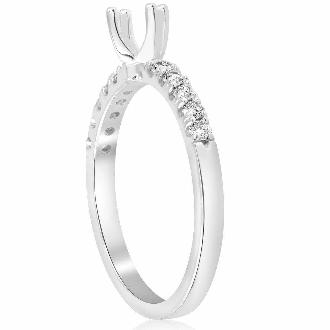 Promo โ๏ธ Pompeii3 1/4ct Diamond Engagement Ring Setting 14k White Gold Mount for ๐ฉ women ๐ - Image 2