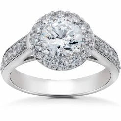 Best Pirce ๐ Pompeii3 2 ct Halo Eco Friendly Lab Grown Diamond Engagement Ring 14k White Gold for ๐ฉ women โค๏ธ