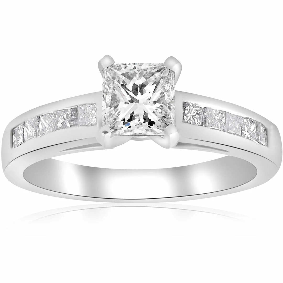 Best deal ๐ Pompeii3 1 1/2ct Princess Cut Diamond Engagement Ring 14k White Gold Enhanced for ๐ฉ women โญ