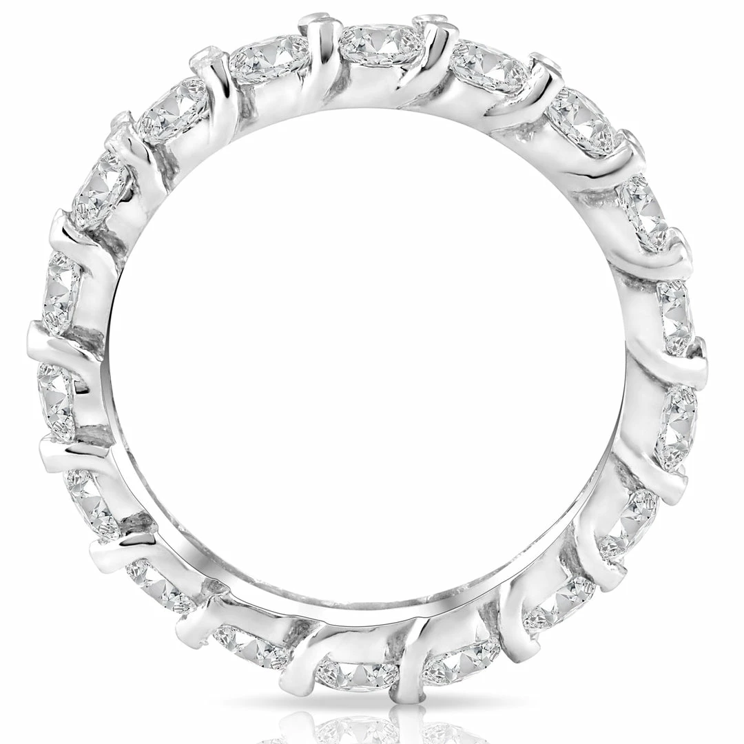 Best deal 💯 Pompeii3 2 Ct Lab Created Moissanite Eternity Ring 👩 Womens Wedding Band 14k White Gold 😀 - Image 2