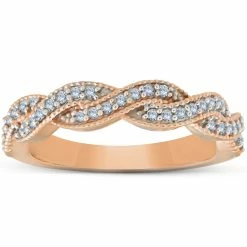 Best Pirce ๐ Pompeii3 1/3 Ct Diamond Infinity ๐ฉ Womens Wedding Anniversary Ring 14k Rose Gold Band ๐งจ