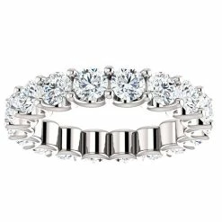 Outlet 👍 Pompeii3 3 1/2 cttw Diamond Eternity Ring U Prong 14k White Gold Wedding Band for 👩 women ❤️